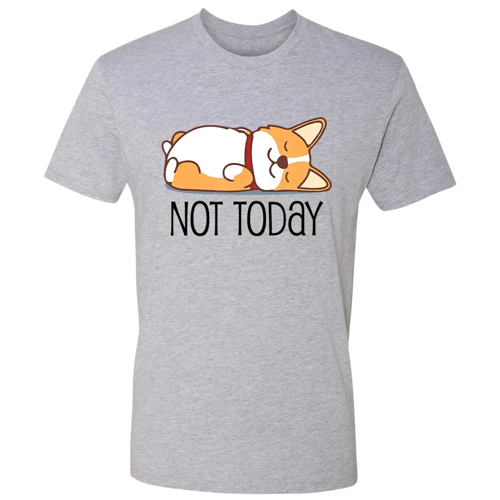 Cute Corgi Gift Funny Dog Lover Not Today Lazy Animal Premium Unisex T-shirt - 9