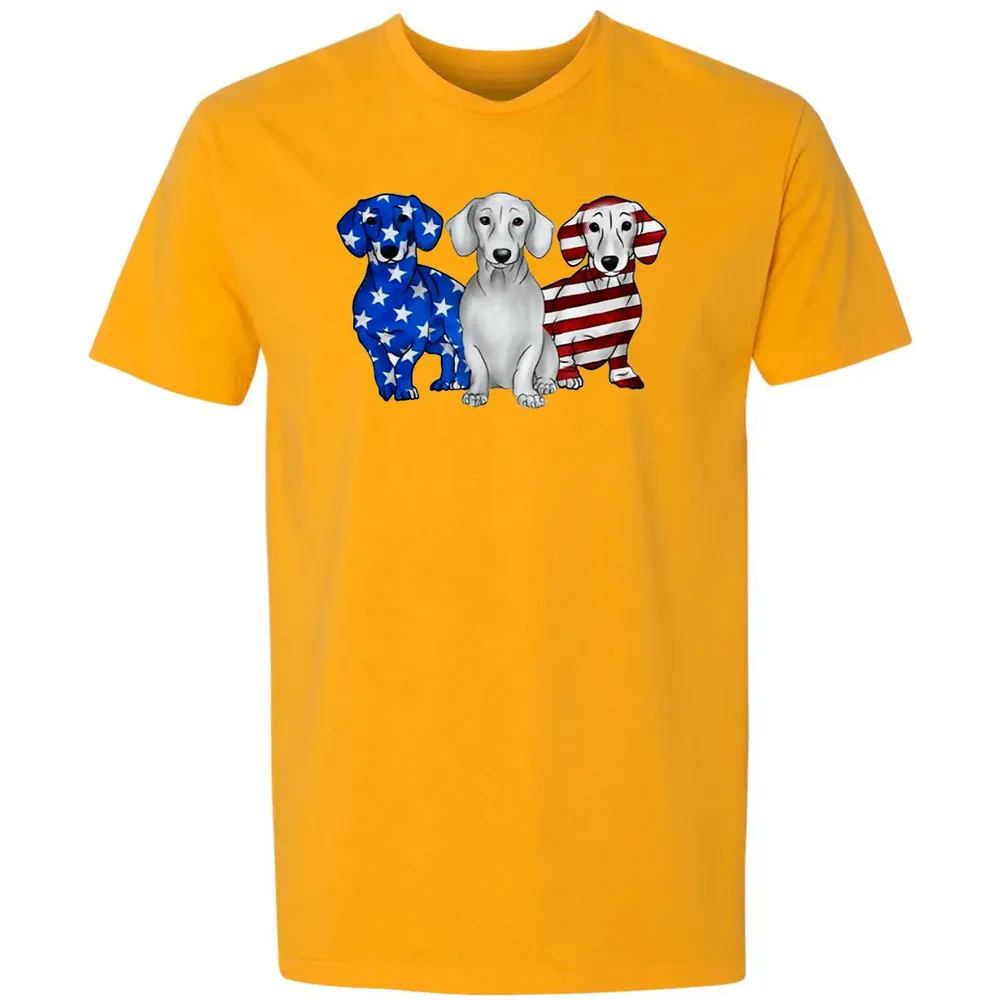 Dachshund American Flag Premium Unisex T-shirt - 11