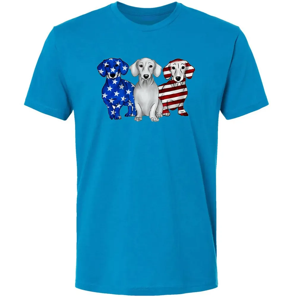 Dachshund American Flag Premium Unisex T-shirt - 4