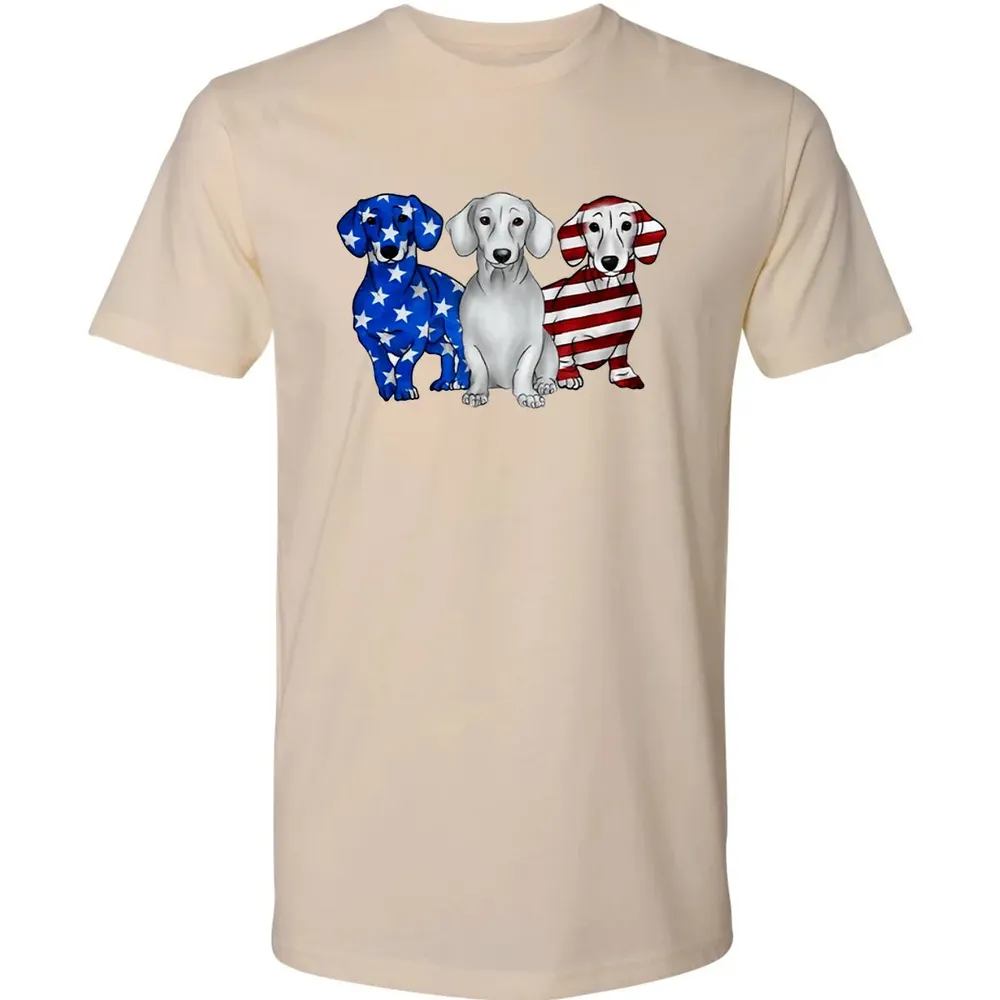 Dachshund American Flag Premium Unisex T-shirt - 2