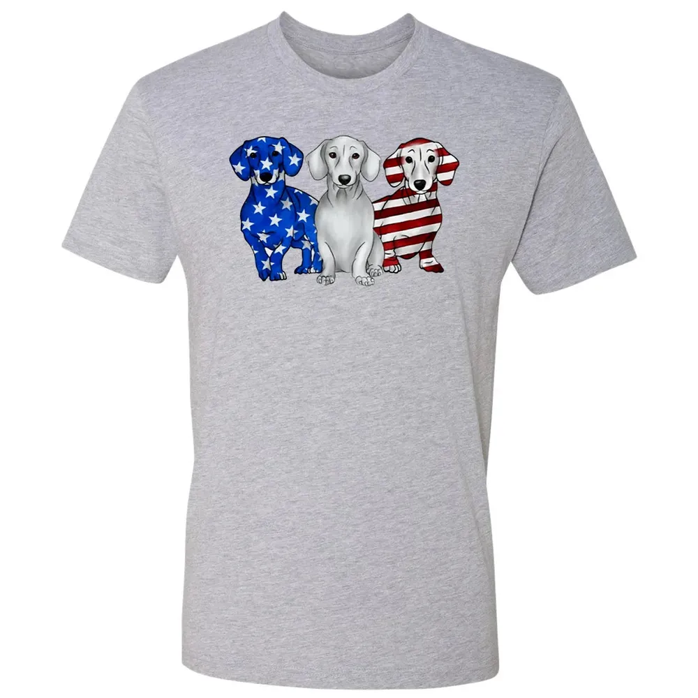 Dachshund American Flag Premium Unisex T-shirt - 9
