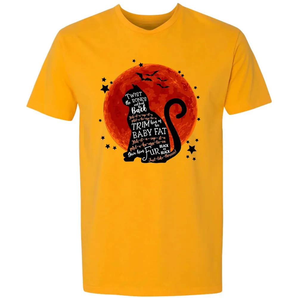 Black Cat Halloween Moon Premium Unisex T-shirt - 11