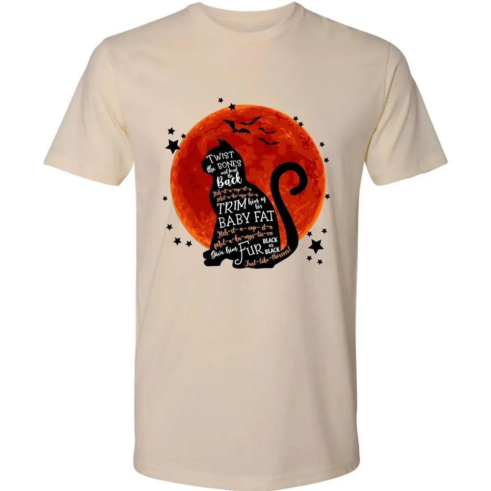 Black Cat Halloween Moon Premium Unisex T-shirt - 2