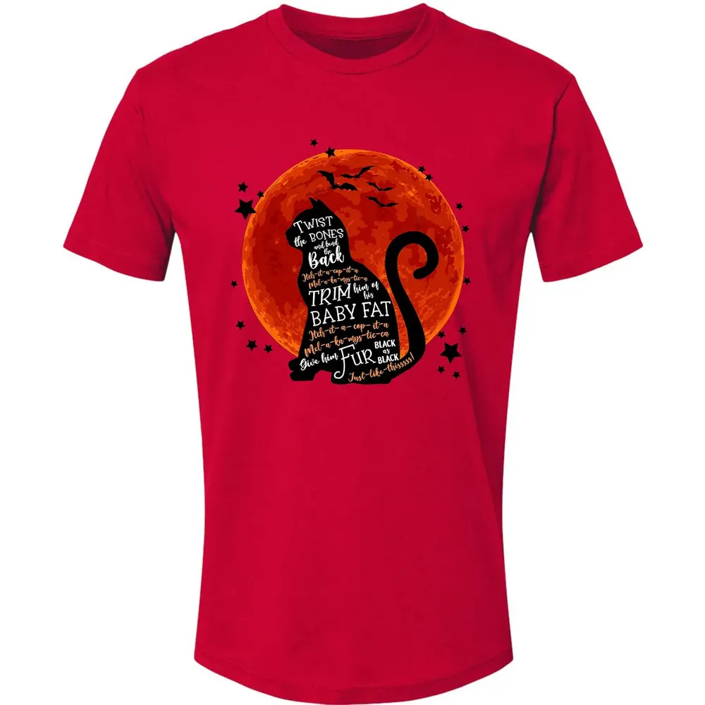 Black Cat Halloween Moon Premium Unisex T-shirt - 6