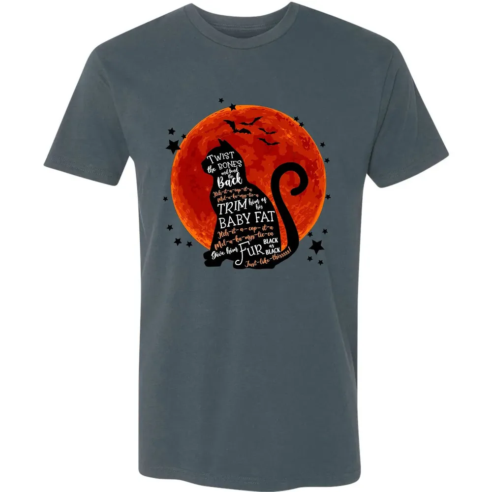 Black Cat Halloween Moon Premium Unisex T-shirt - 14