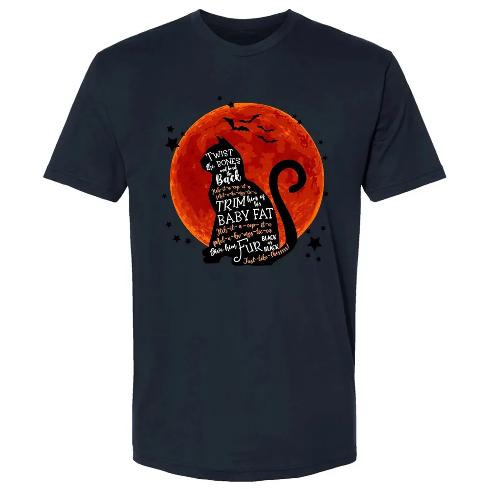 Black Cat Halloween Moon Premium Unisex T-shirt - 13