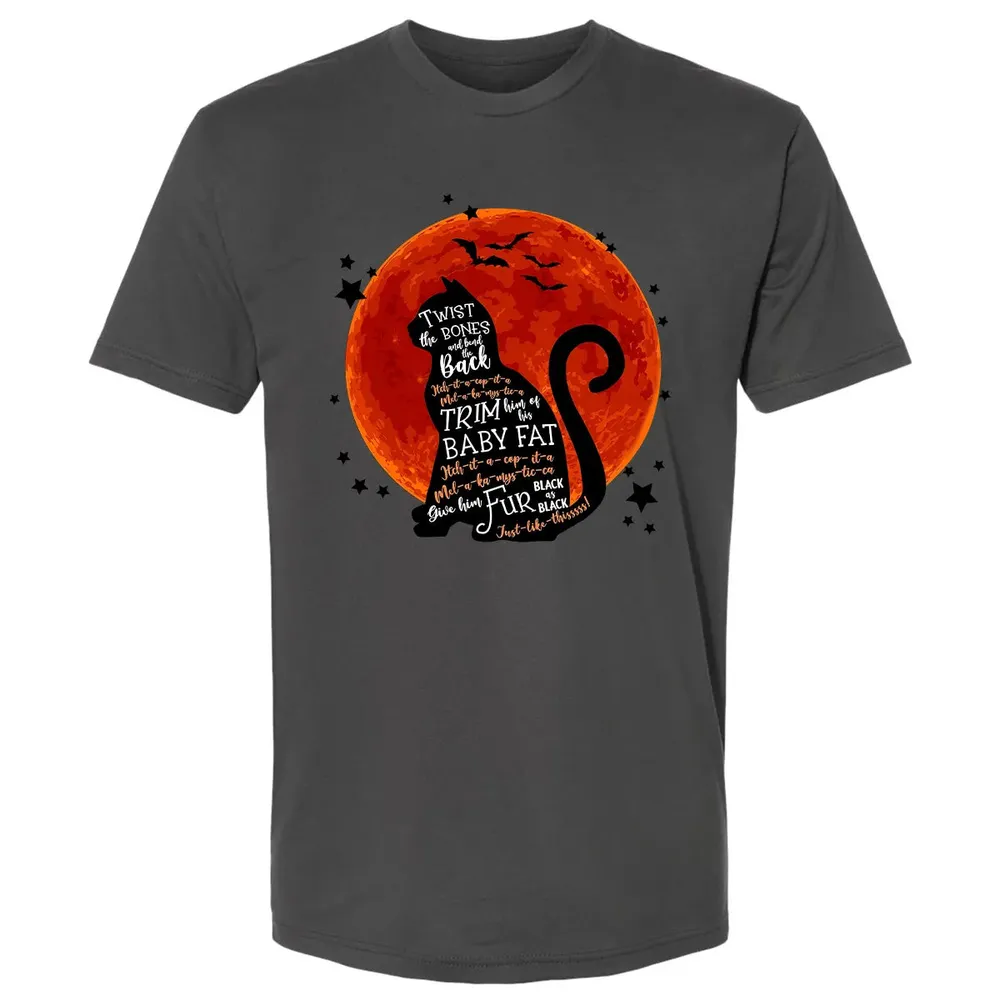 Black Cat Halloween Moon Premium Unisex T-shirt - 8