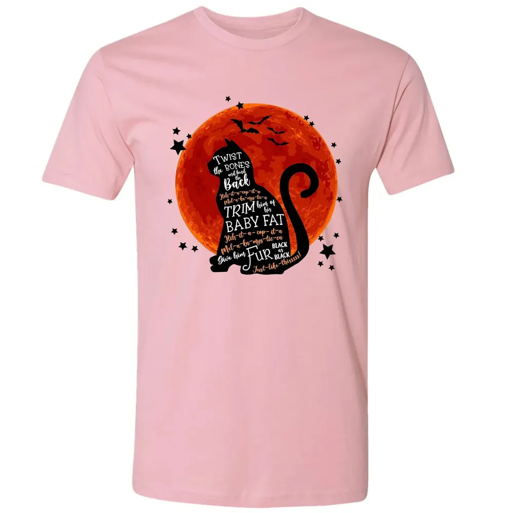 Black Cat Halloween Moon Premium Unisex T-shirt - 3