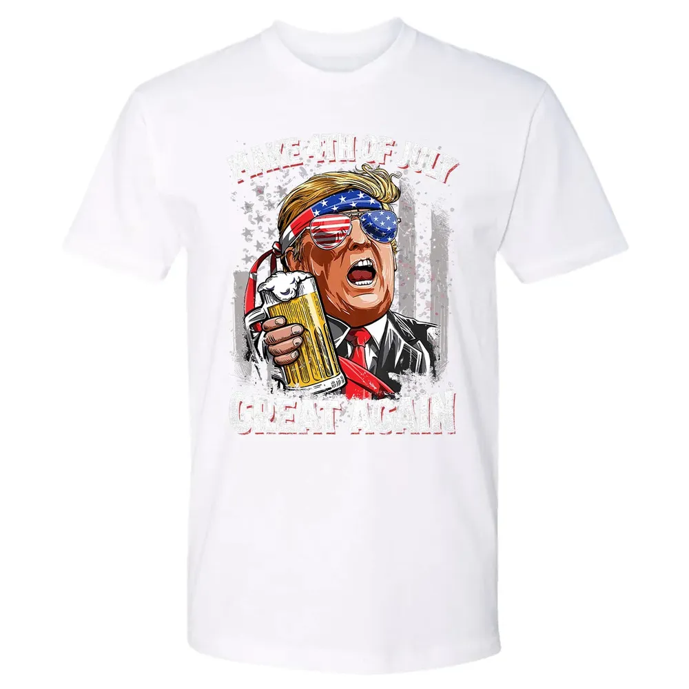 Make 4th of July Great Again  Trump Men Women Beer Premium Unisex T-shirt - 4
