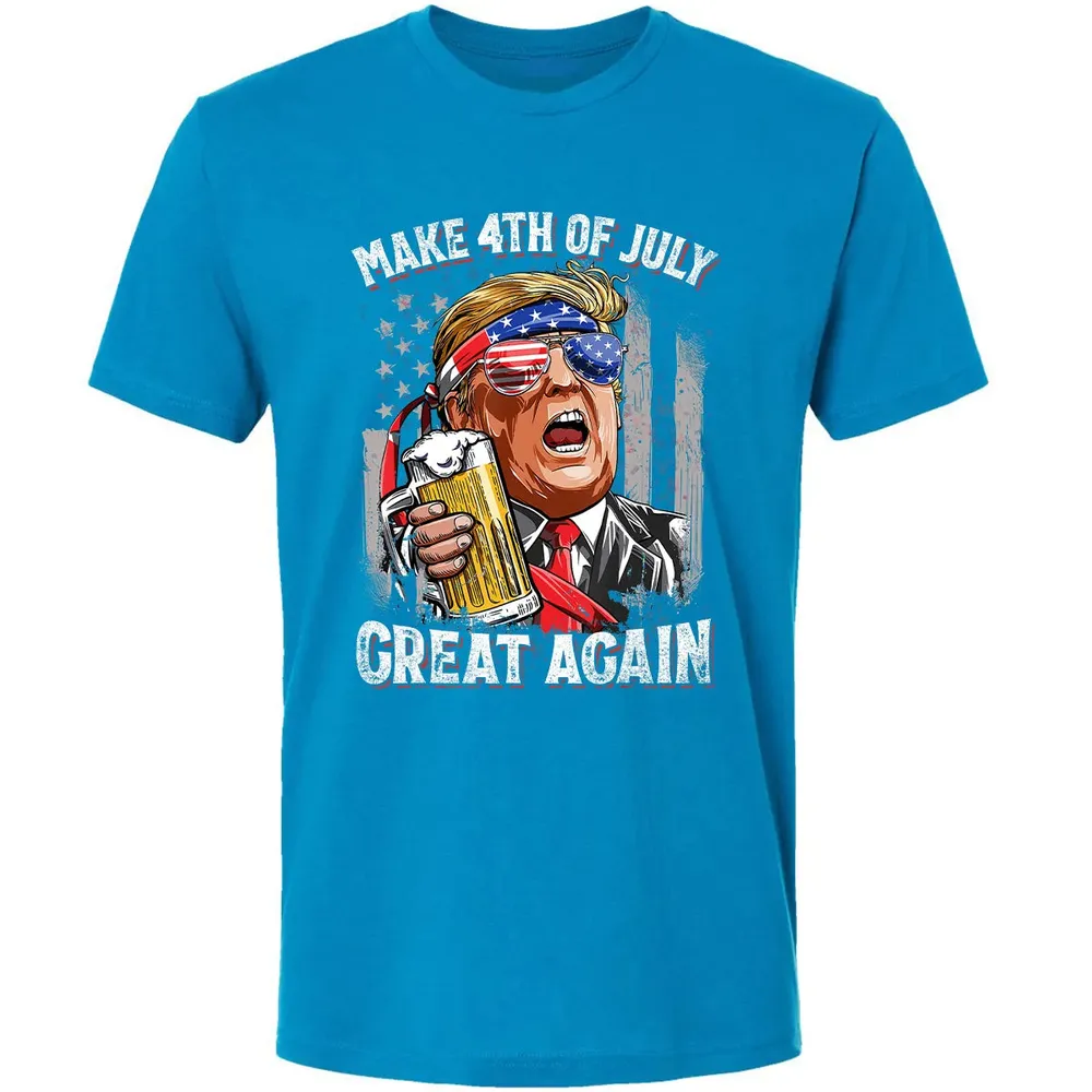 Make 4th of July Great Again  Trump Men Women Beer Premium Unisex T-shirt - 15
