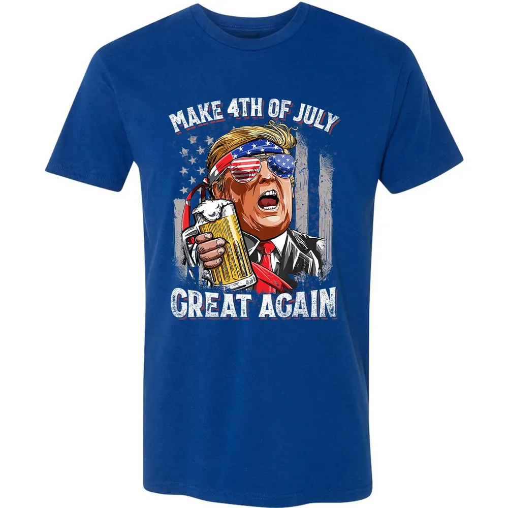 Make 4th of July Great Again  Trump Men Women Beer Premium Unisex T-shirt - 10