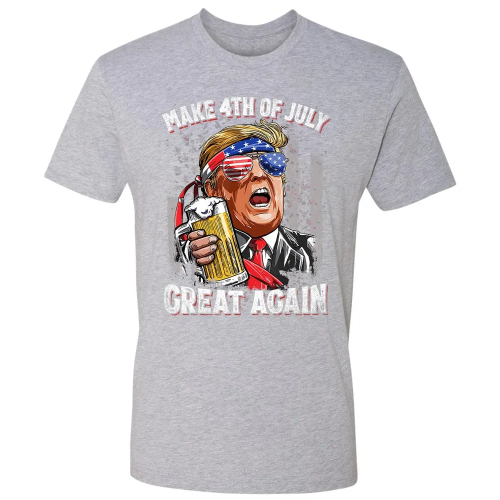 Make 4th of July Great Again  Trump Men Women Beer Premium Unisex T-shirt - 9