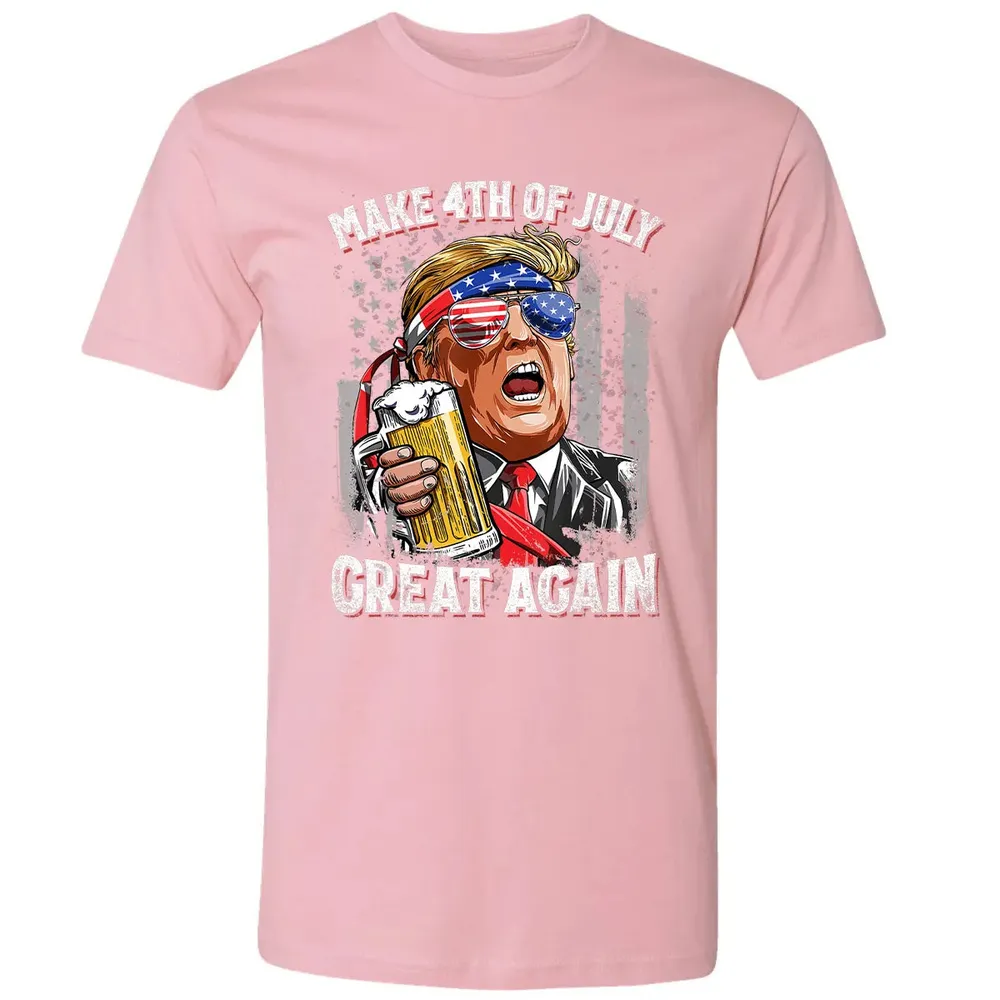 Make 4th of July Great Again  Trump Men Women Beer Premium Unisex T-shirt - 3