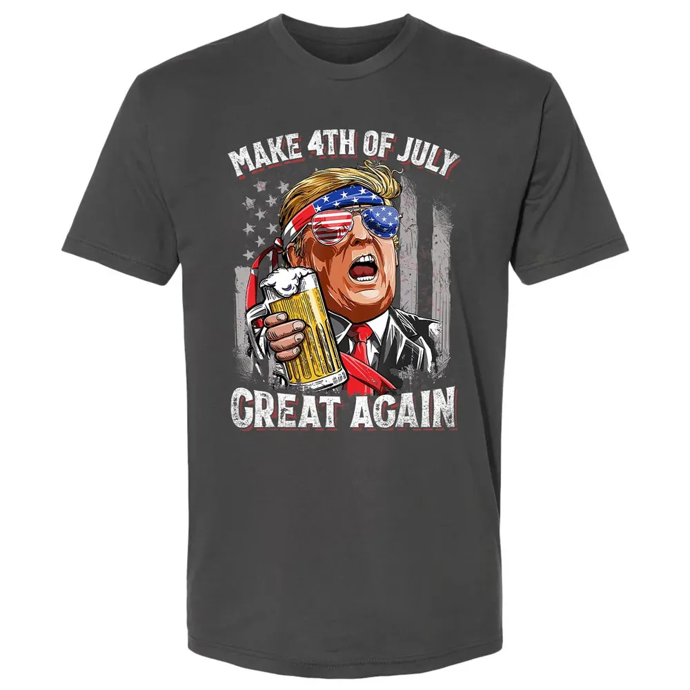 Make 4th of July Great Again  Trump Men Women Beer Premium Unisex T-shirt - 8