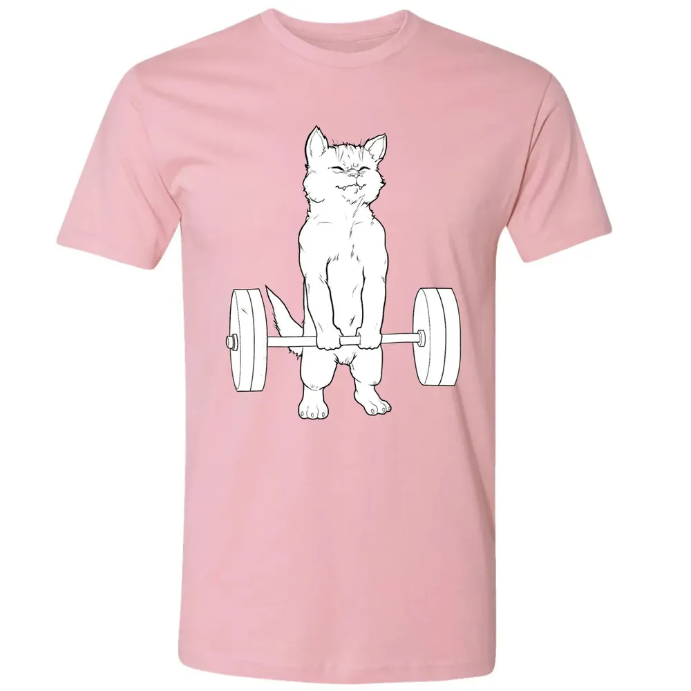 Cat Deadlift Powerlifting Premium Unisex T-shirt - 3