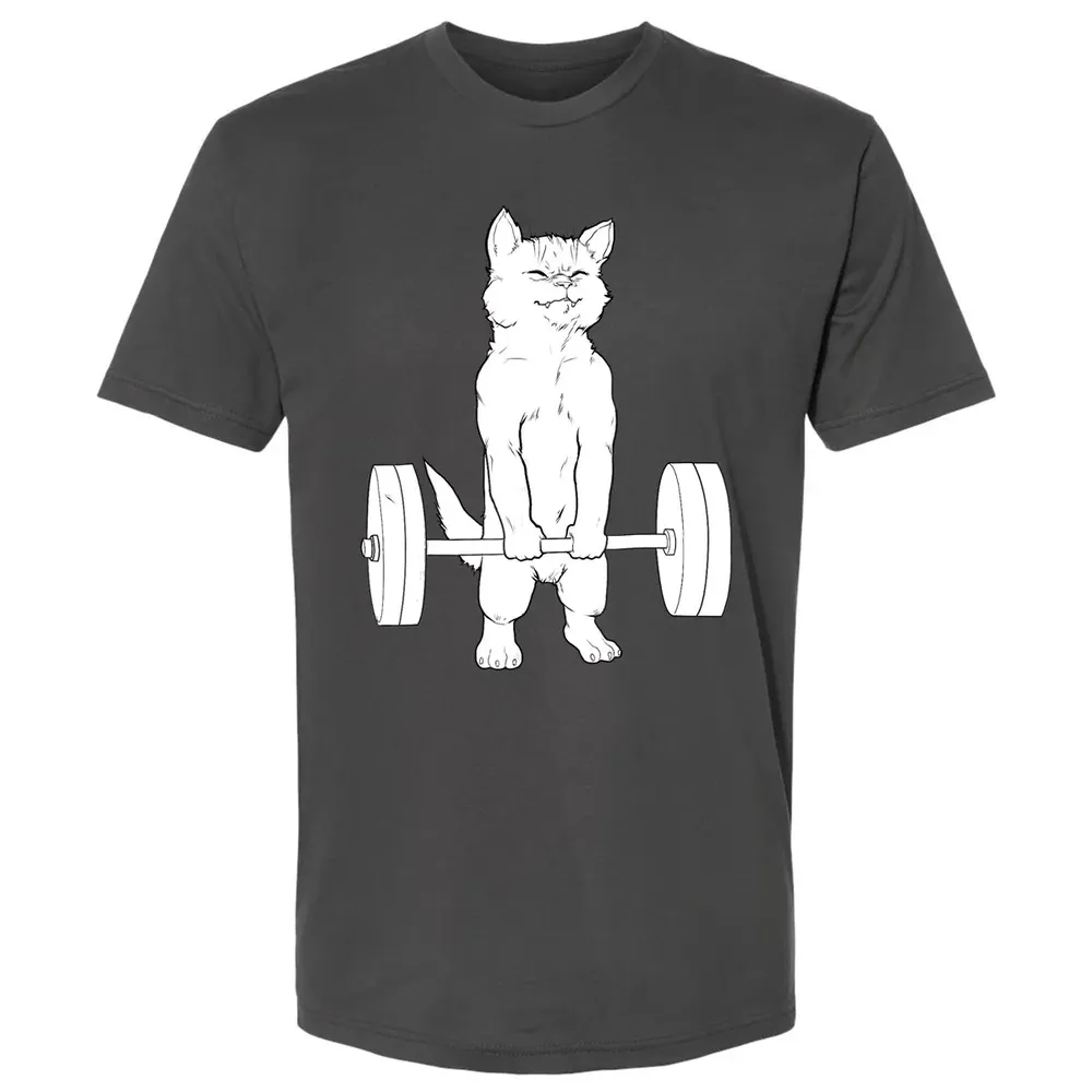 Cat Deadlift Powerlifting Premium Unisex T-shirt - 8