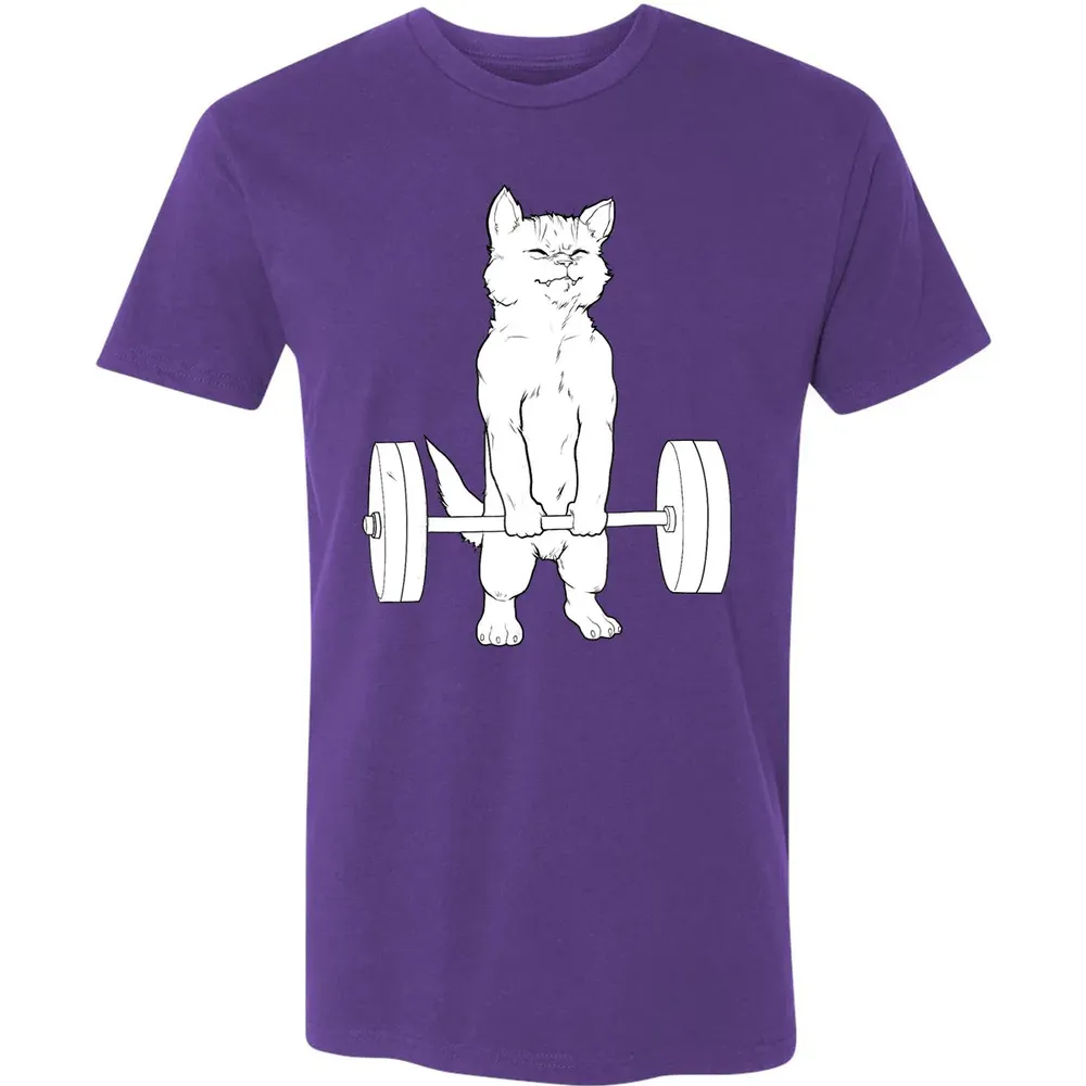Cat Deadlift Powerlifting Premium Unisex T-shirt - 7