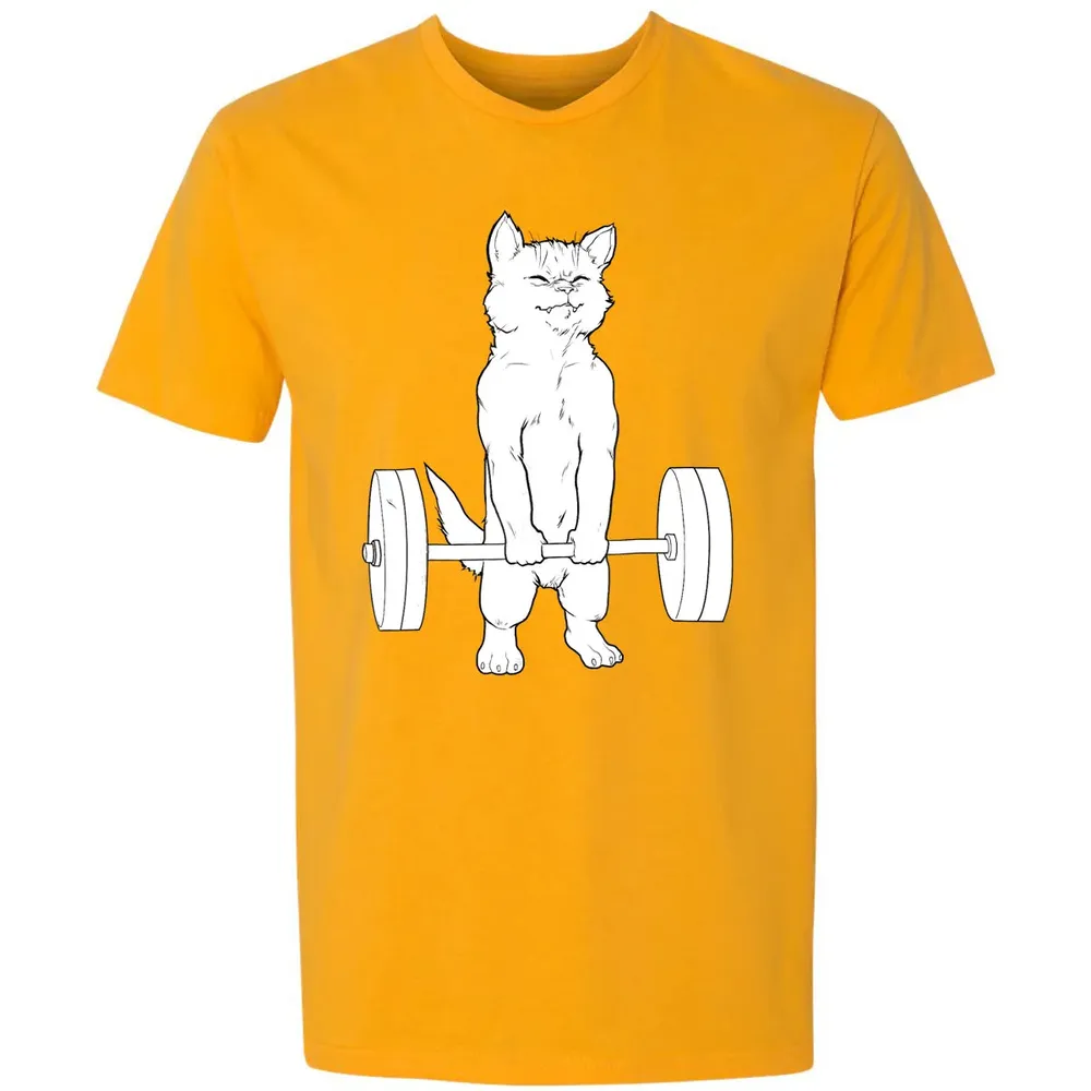 Cat Deadlift Powerlifting Premium Unisex T-shirt - 11