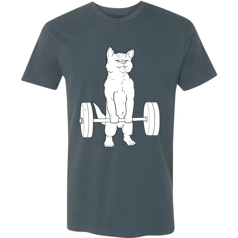 Cat Deadlift Powerlifting Premium Unisex T-shirt - 14