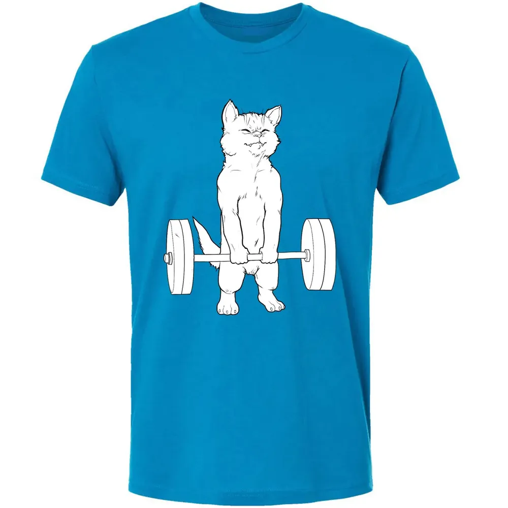 Cat Deadlift Powerlifting Premium Unisex T-shirt - 15