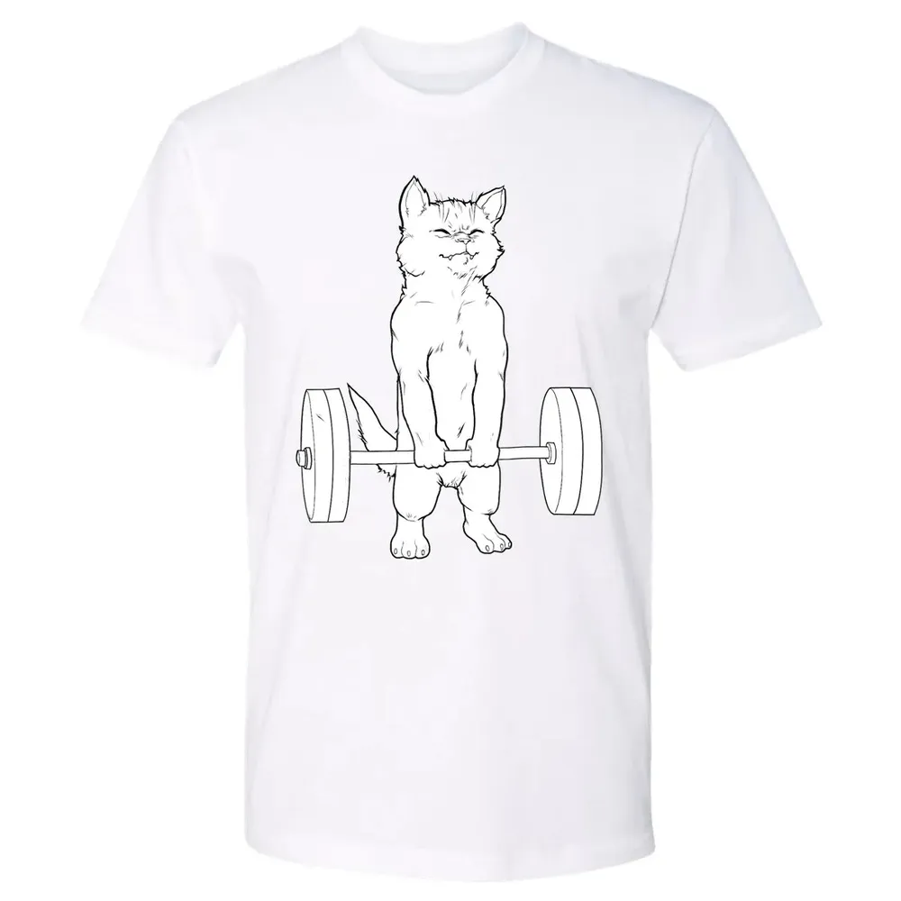 Cat Deadlift Powerlifting Premium Unisex T-shirt - 4