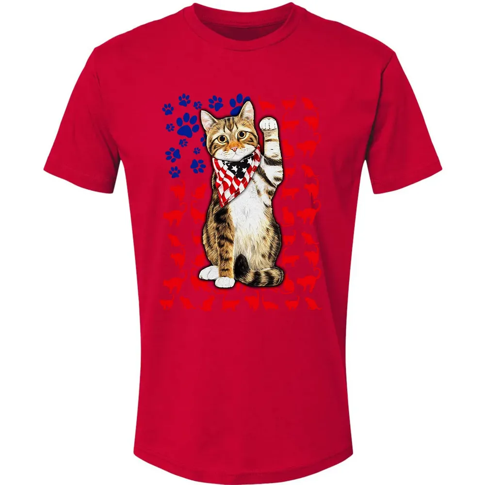 Cat 4th of July Premium Unisex T-shirt - 6