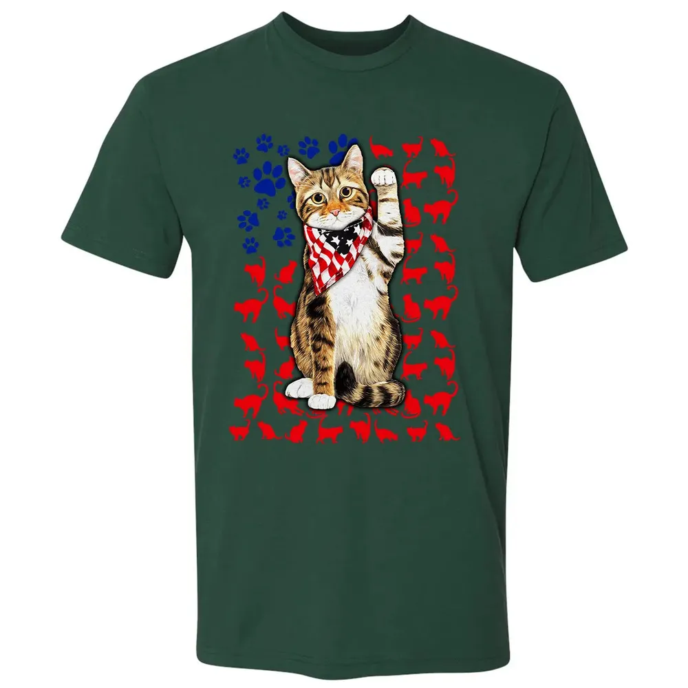 Cat 4th of July Premium Unisex T-shirt - 12