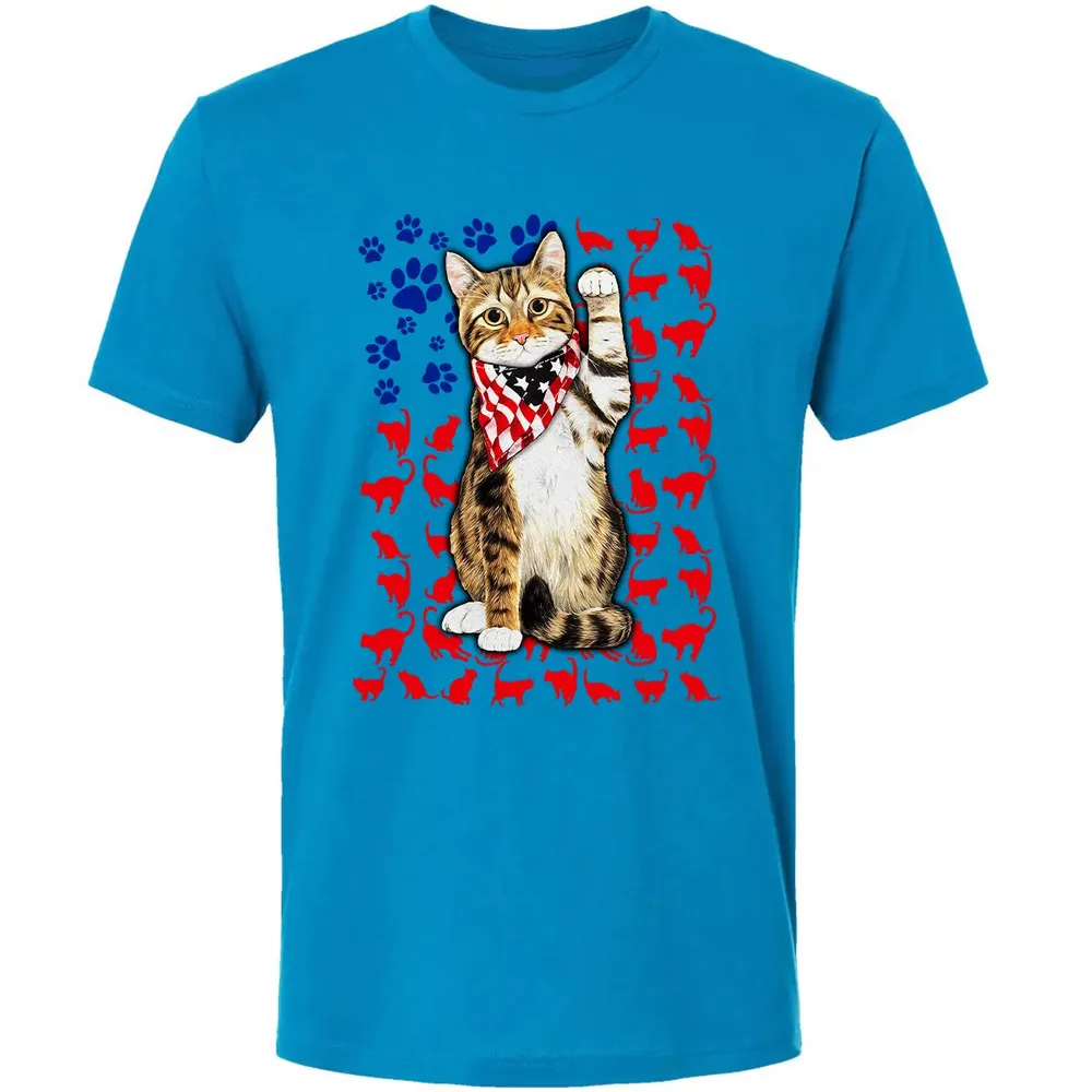 Cat 4th of July Premium Unisex T-shirt - 4