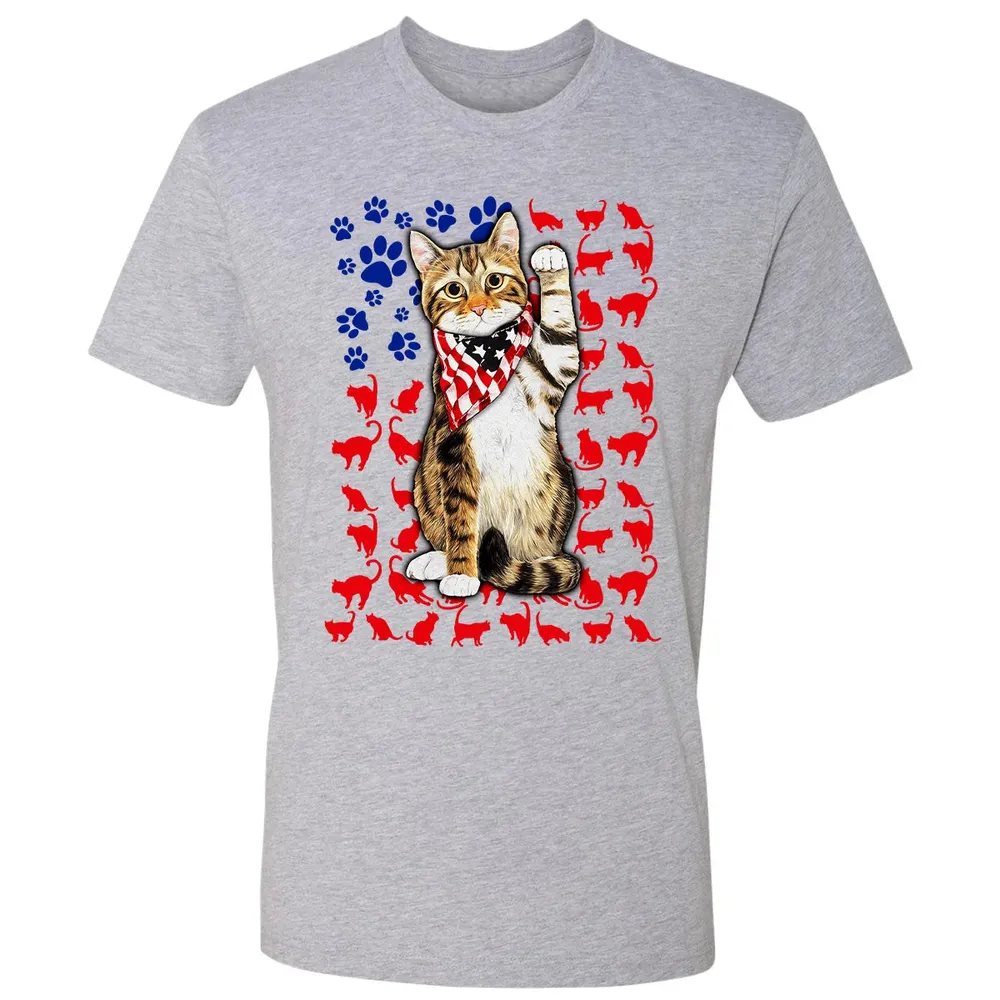 Cat 4th of July Premium Unisex T-shirt - 9