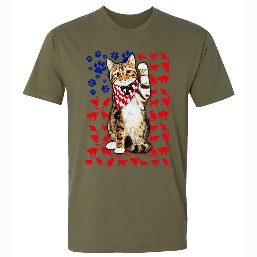 Cat 4th of July Premium Unisex T-shirt - 5