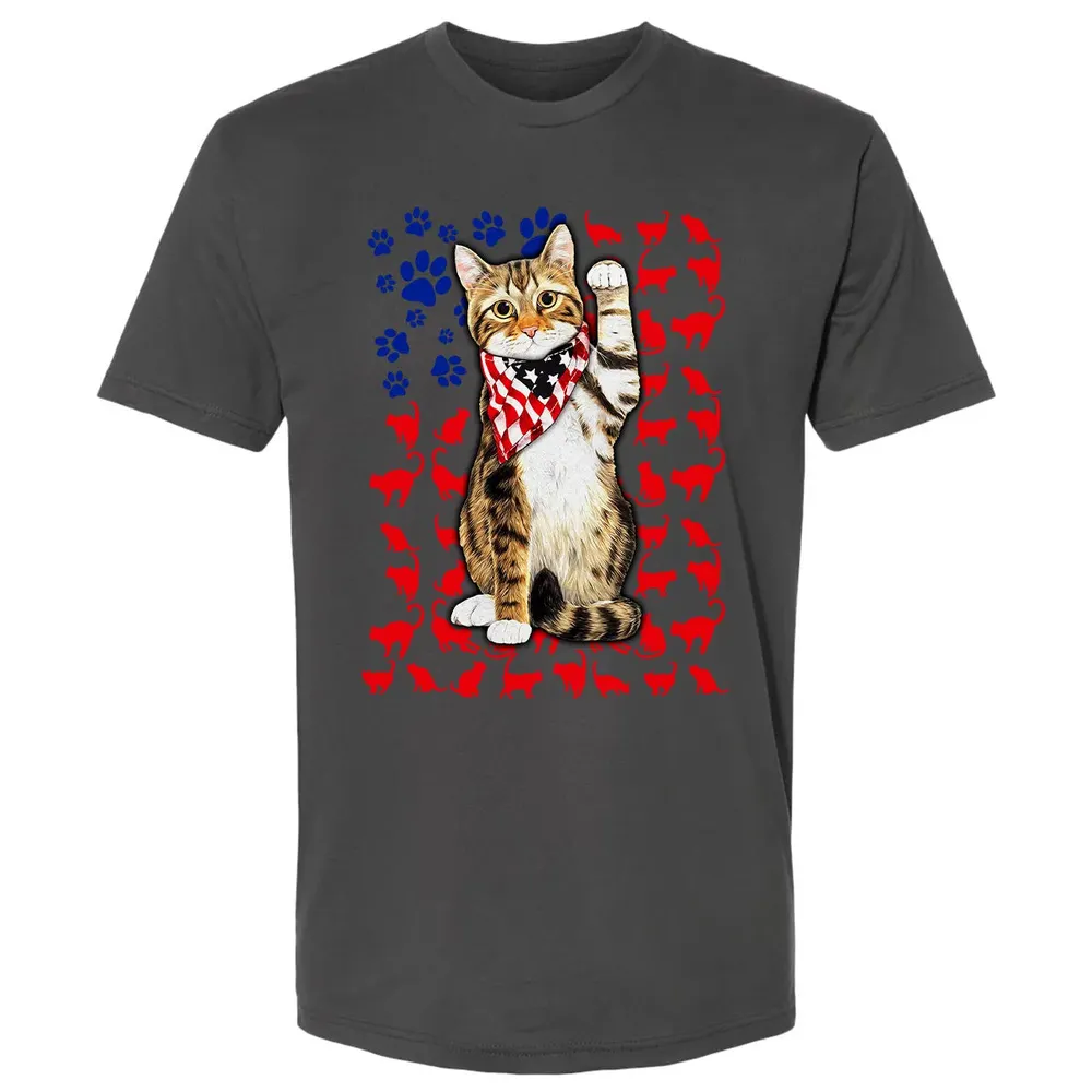 Cat 4th of July Premium Unisex T-shirt - 8