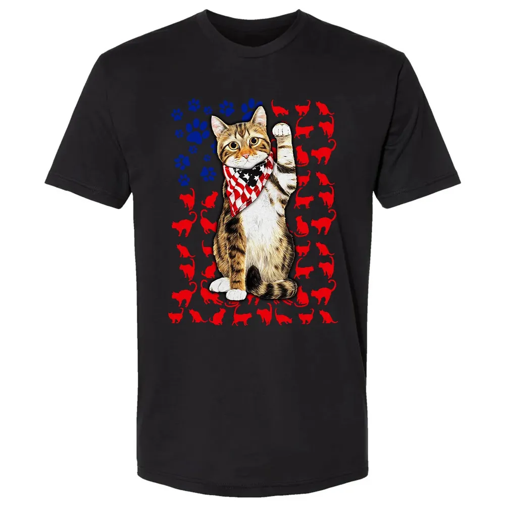 Cat 4th of July Premium Unisex T-shirt - 15