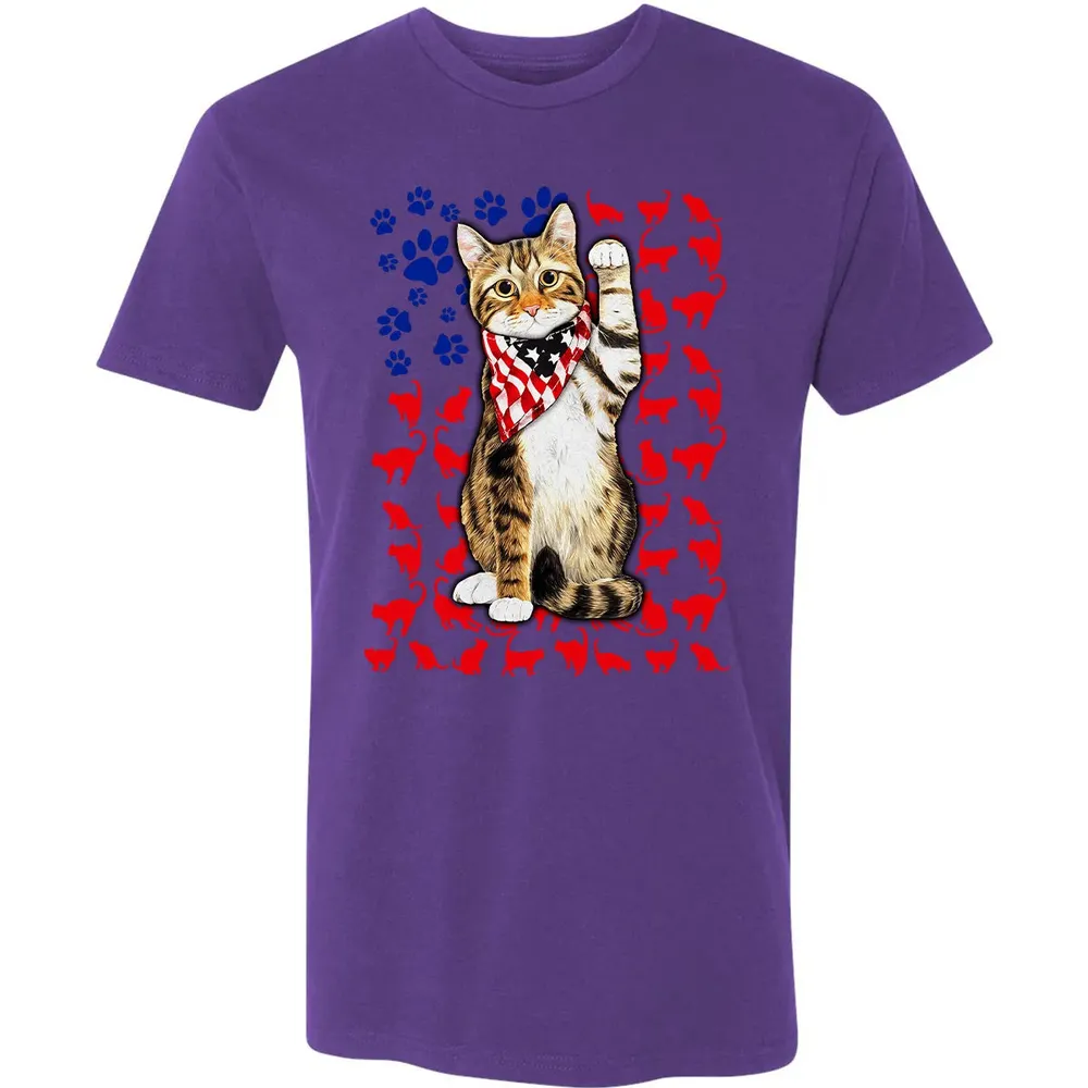 Cat 4th of July Premium Unisex T-shirt - 7