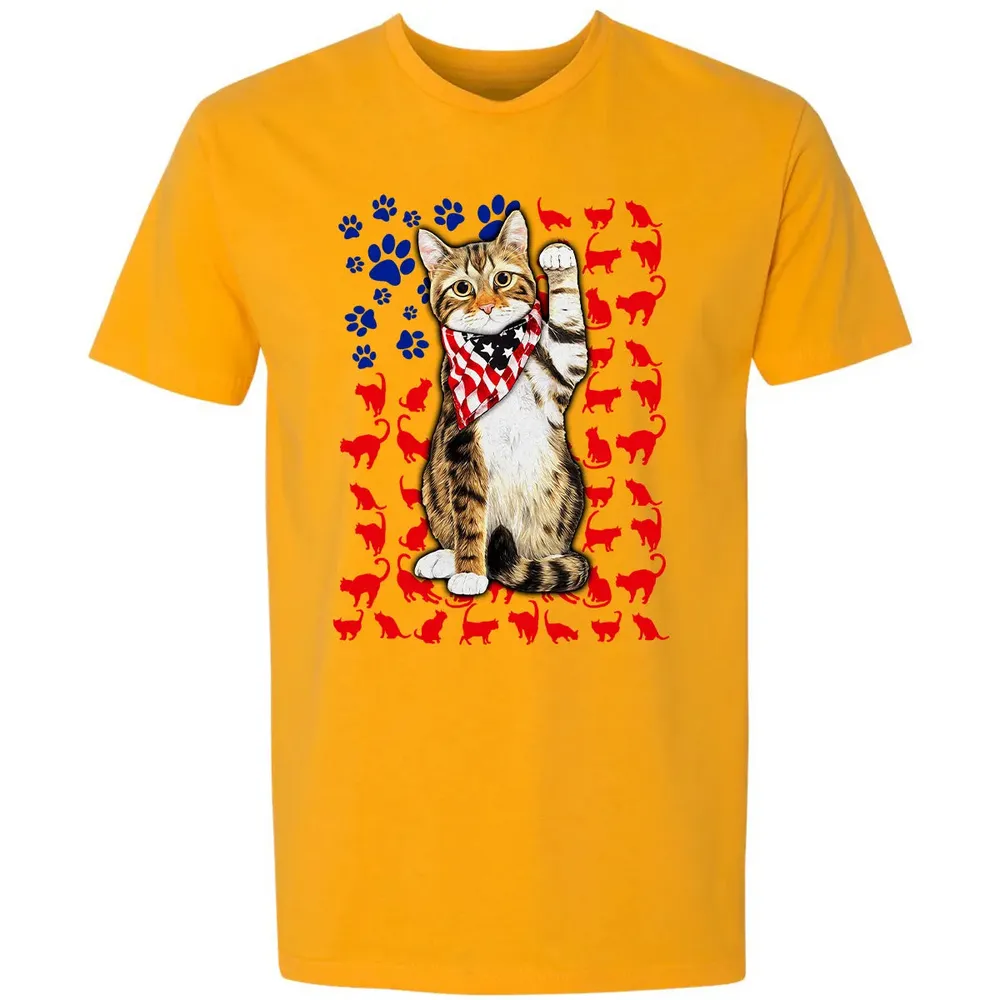 Cat 4th of July Premium Unisex T-shirt - 11