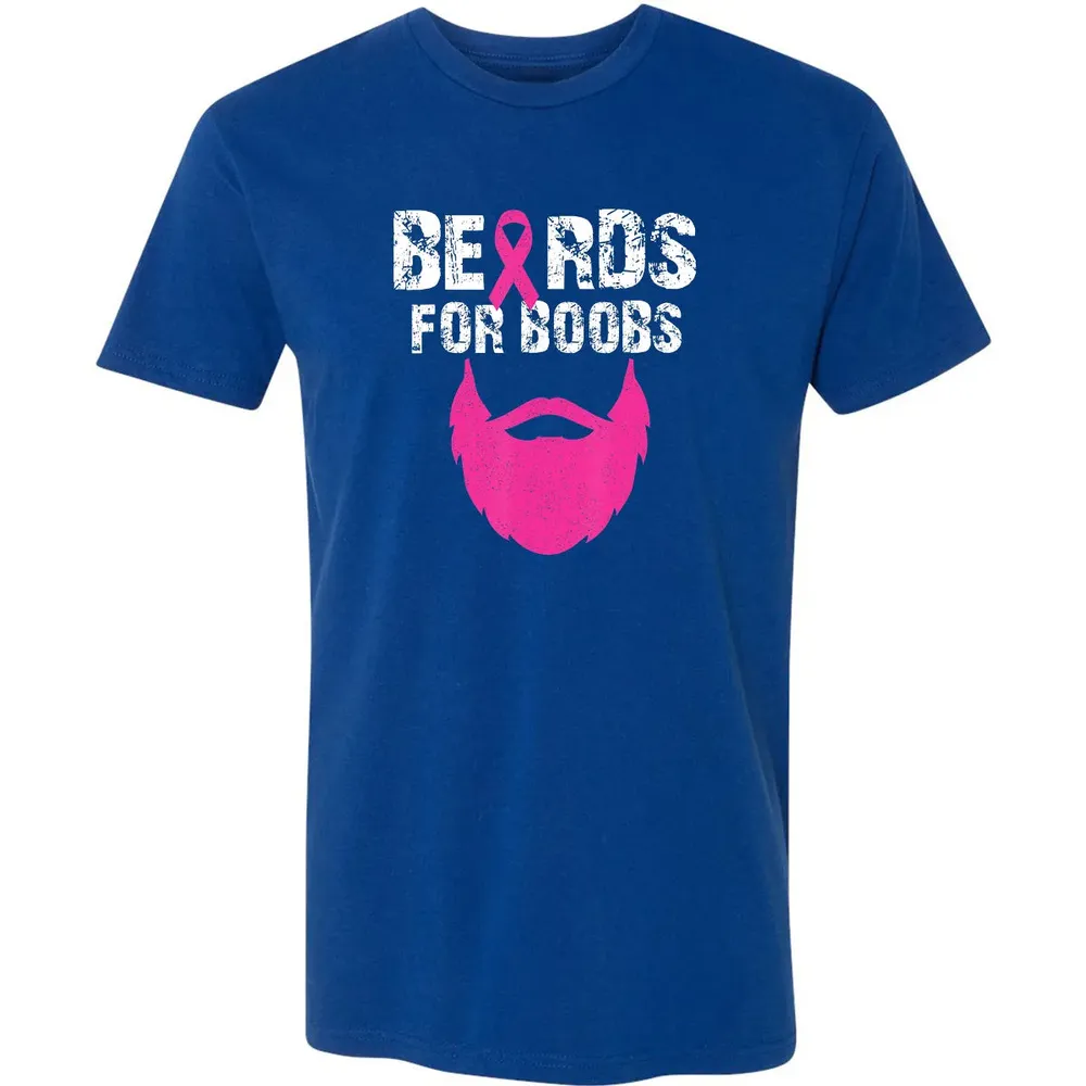 Beards for boobs Breast cancer awareness Premium Unisex T-shirt - 10