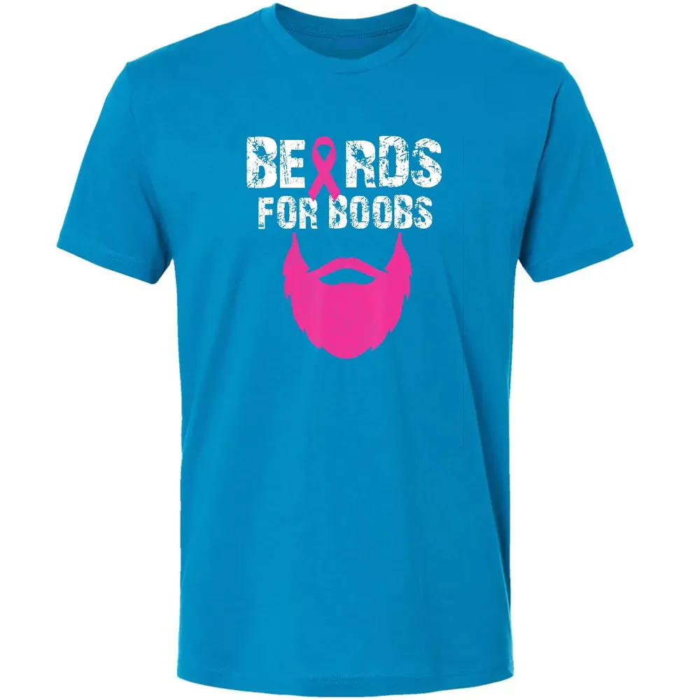 Beards for boobs Breast cancer awareness Premium Unisex T-shirt - 15