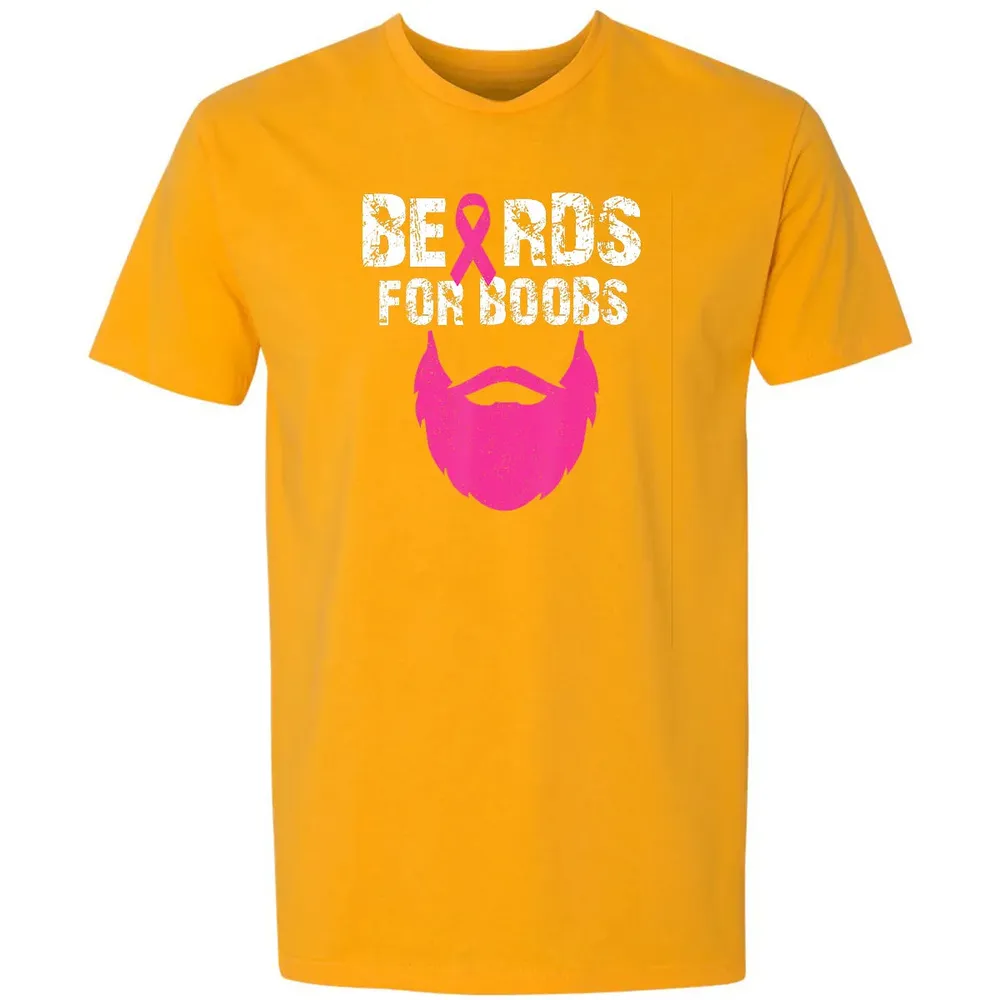 Beards for boobs Breast cancer awareness Premium Unisex T-shirt - 11