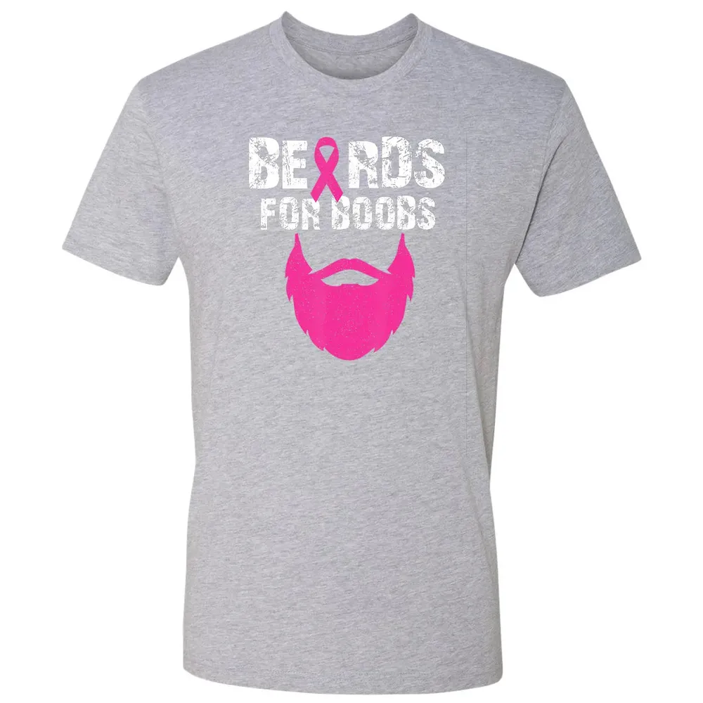 Beards for boobs Breast cancer awareness Premium Unisex T-shirt - 9