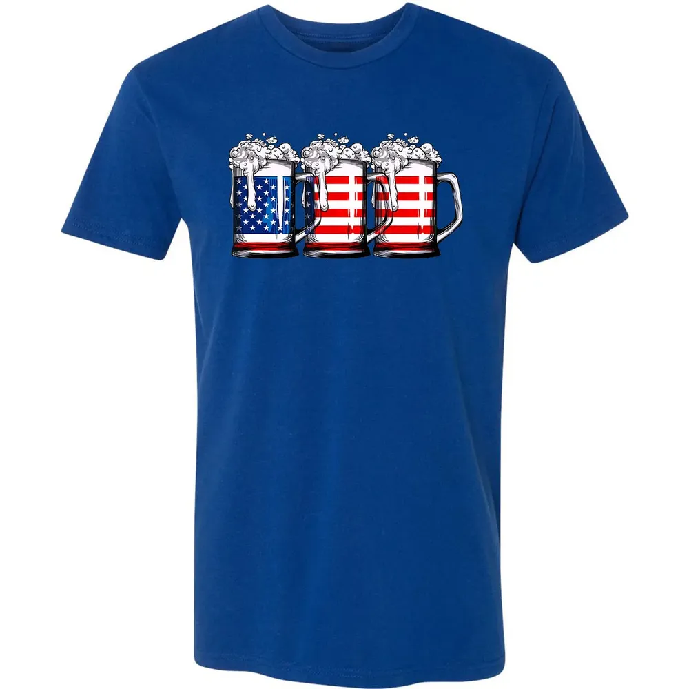 Beer American Flag  4th of July Men Women Merica USA Premium Unisex T-shirt - 10