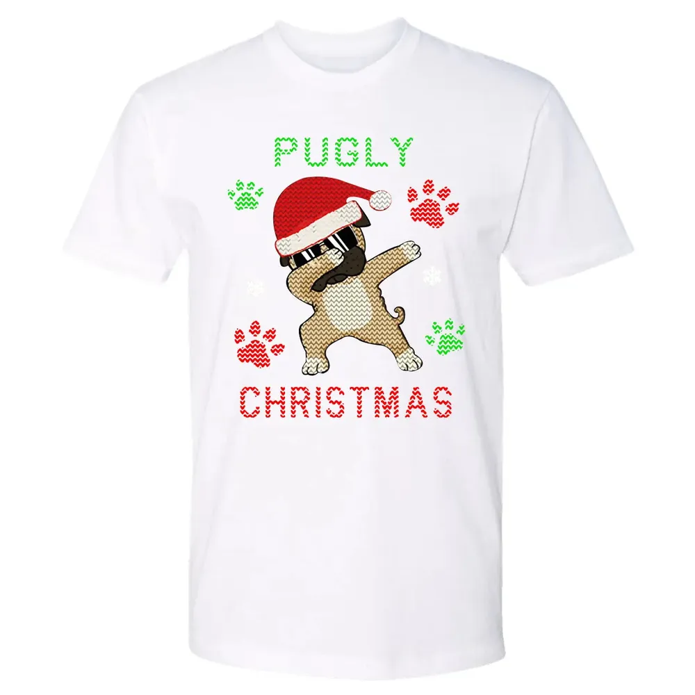 Pugly Christmas Premium Unisex T-shirt - 4