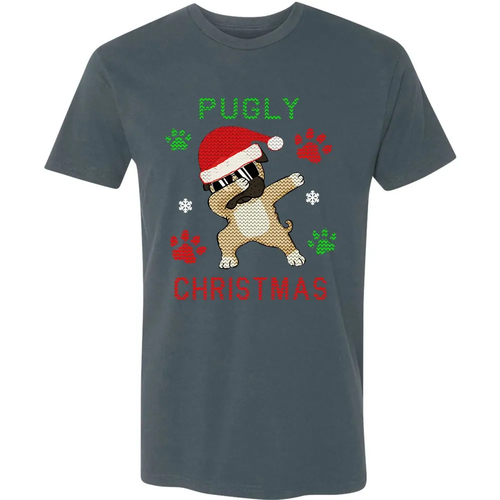 Pugly Christmas Premium Unisex T-shirt - 14