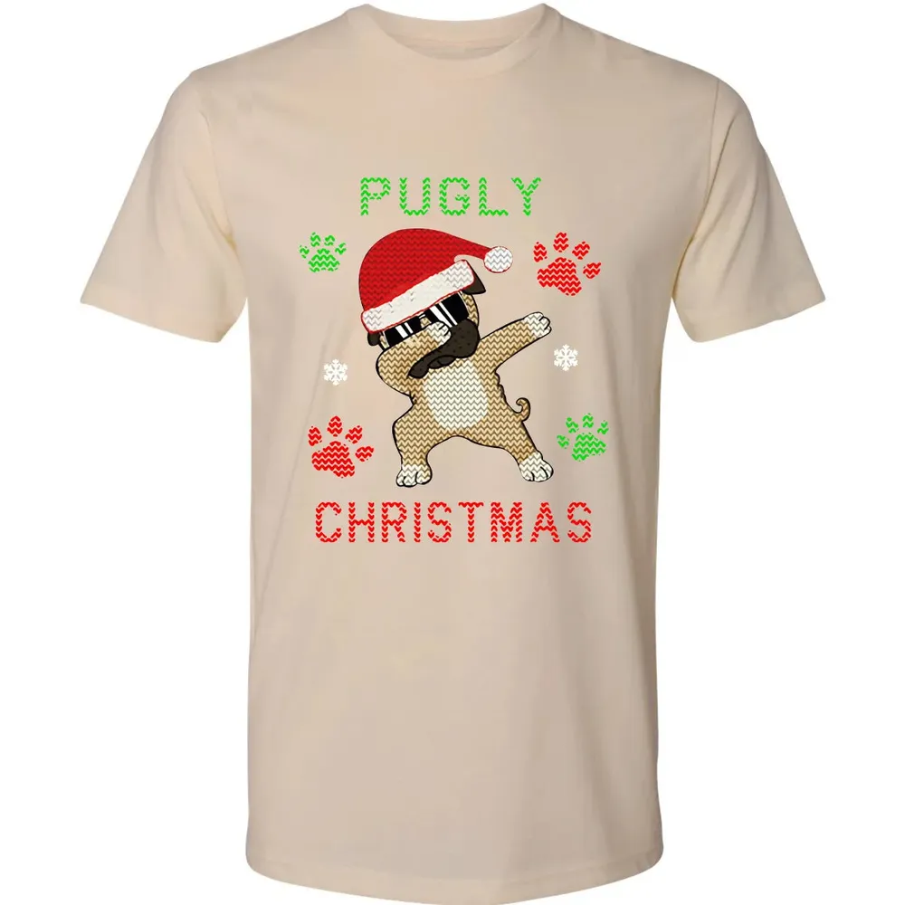 Pugly Christmas Premium Unisex T-shirt - 13
