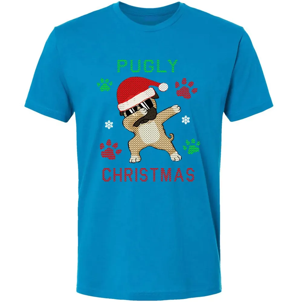 Pugly Christmas Premium Unisex T-shirt - 15