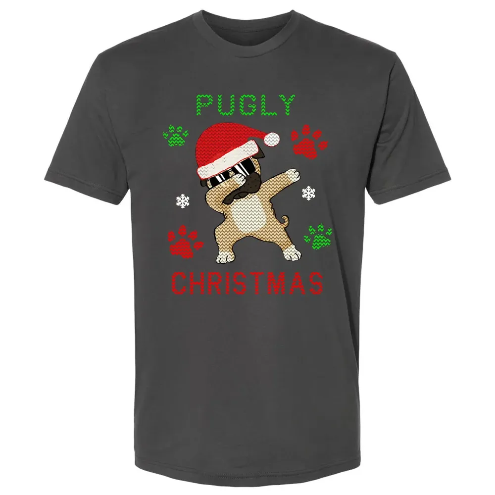 Pugly Christmas Premium Unisex T-shirt - 8