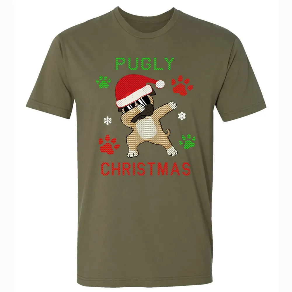 Pugly Christmas Premium Unisex T-shirt - 5