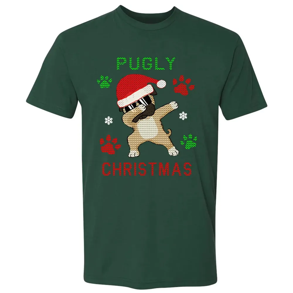 Pugly Christmas Premium Unisex T-shirt - 12