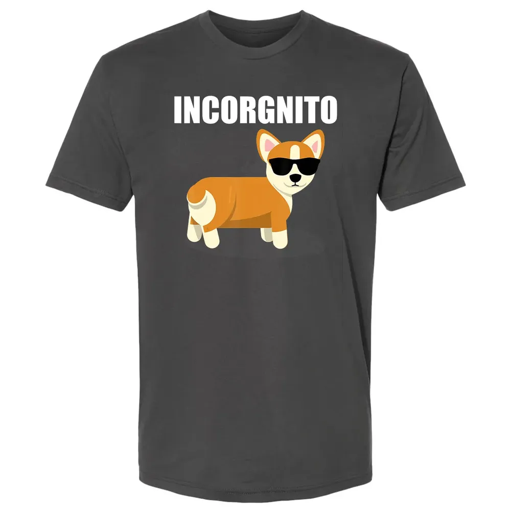 Vintage Incorgnito   Funny Corgi Lover  Gift Premium Unisex T-shirt - 8