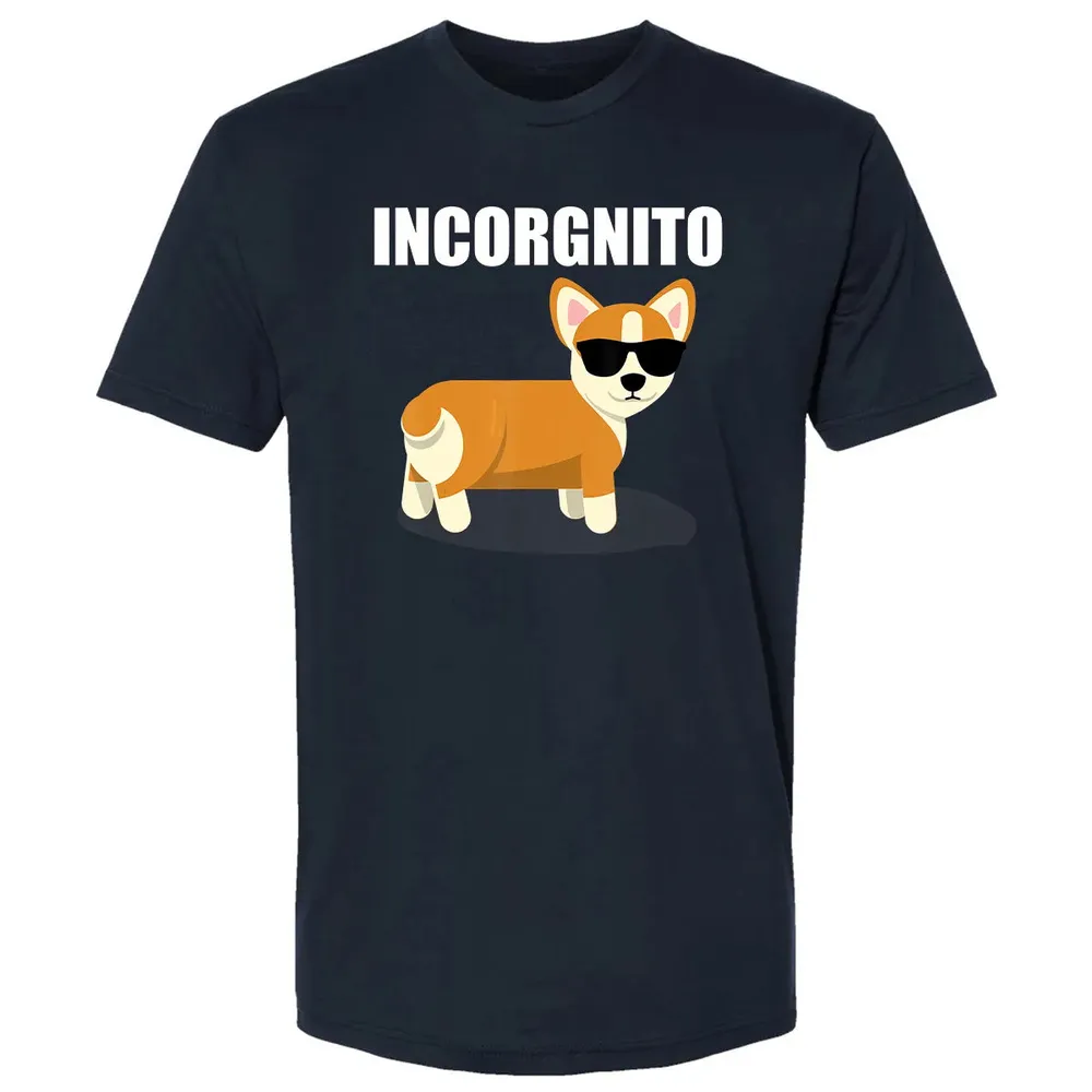Vintage Incorgnito   Funny Corgi Lover  Gift Premium Unisex T-shirt - 2