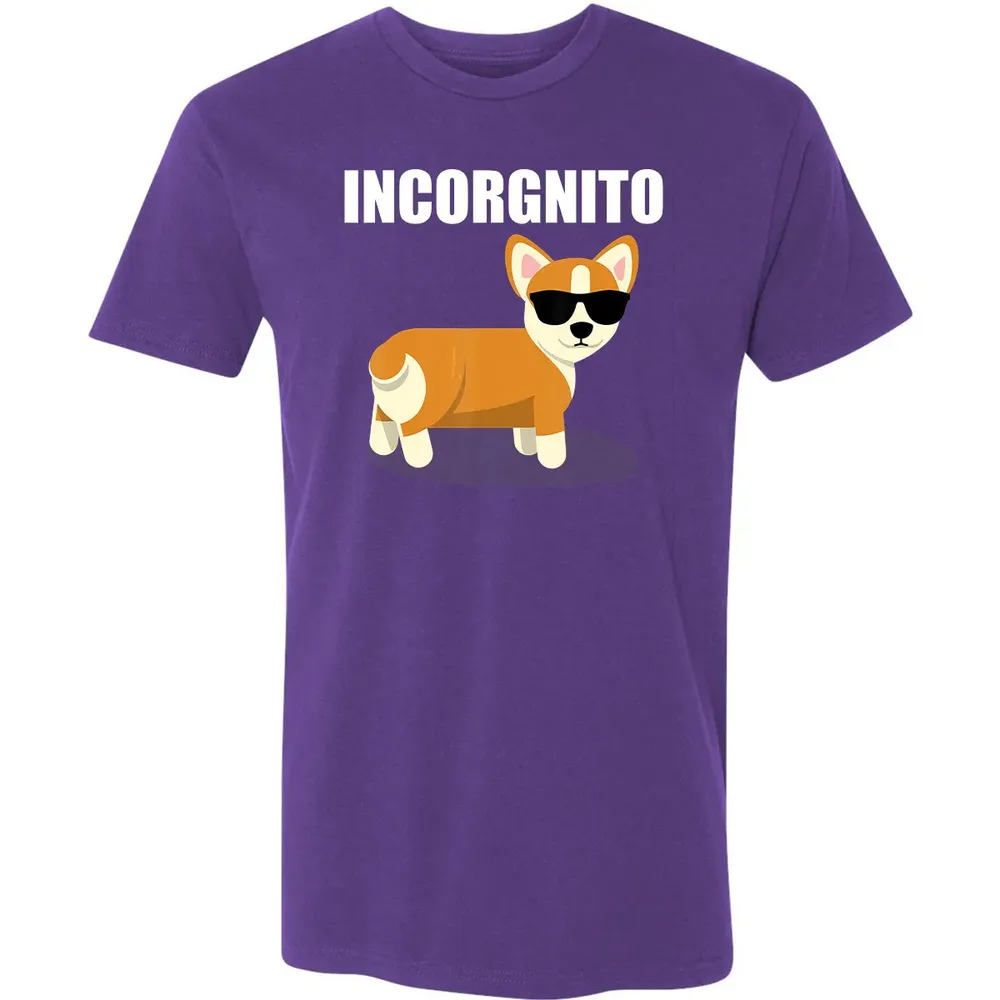 Vintage Incorgnito   Funny Corgi Lover  Gift Premium Unisex T-shirt - 7