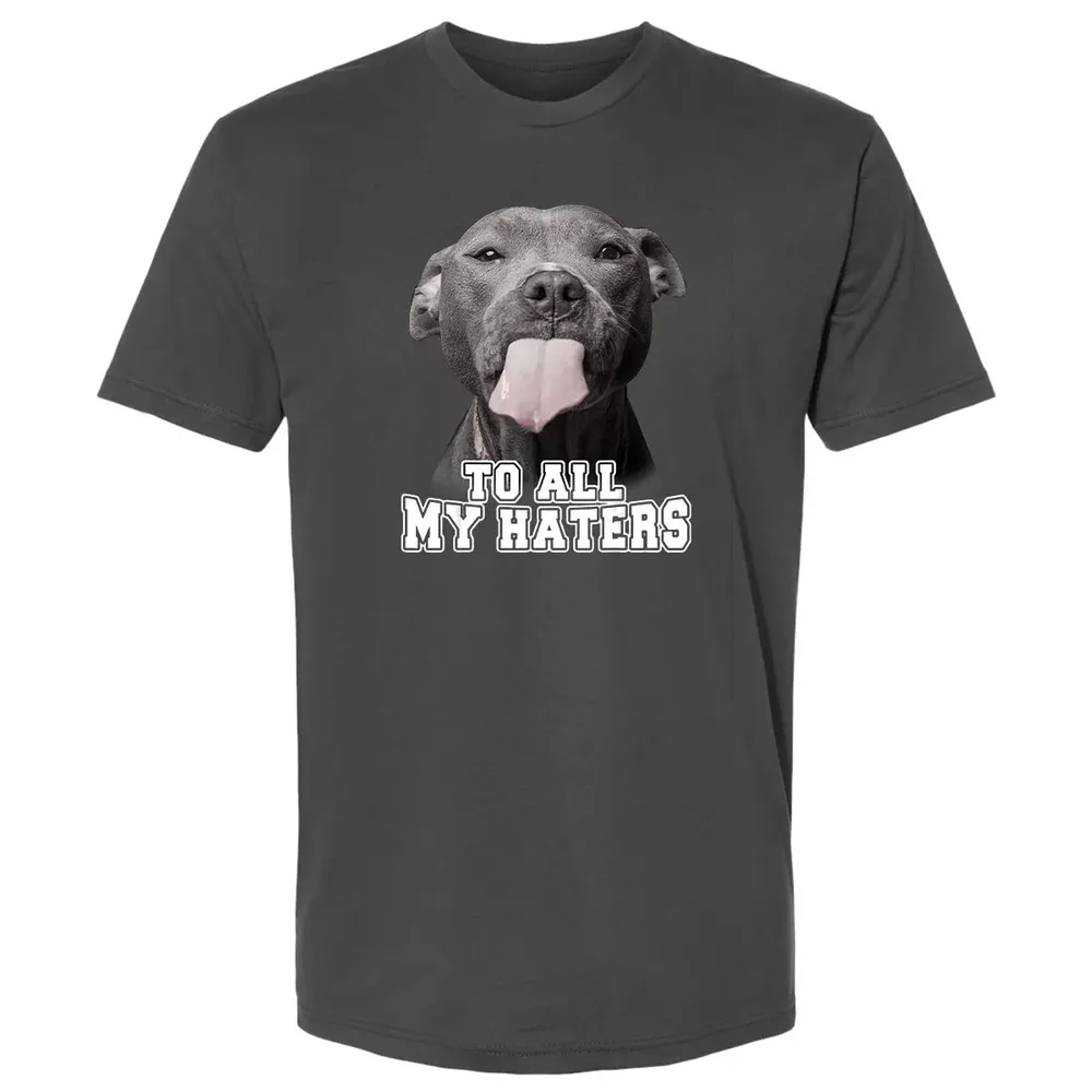 Funny Pitbull To All My Haters  Pitbull Dog Lover Gift Premium Unisex T-shirt - 8